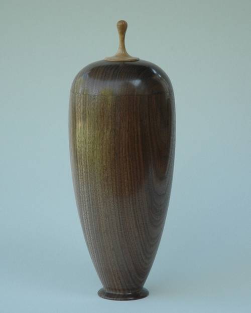 Walnut Lidded Vase